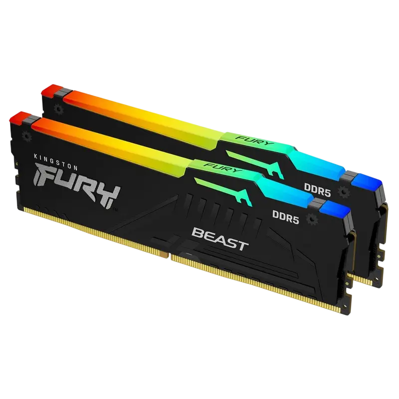 Kingston FURY Beast RGB 64GB DDR5 6400MHz Kit 2x32GB CL32-39-39