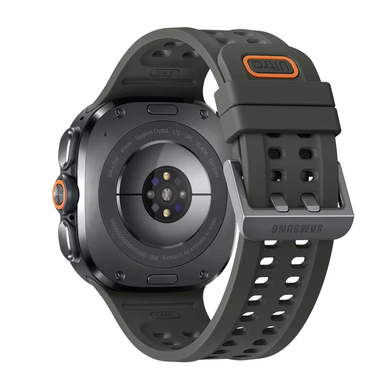 Ceas inteligent Samsung Galaxy Watch Ultra 2 47 mm Argintiu, vedere posterioară
