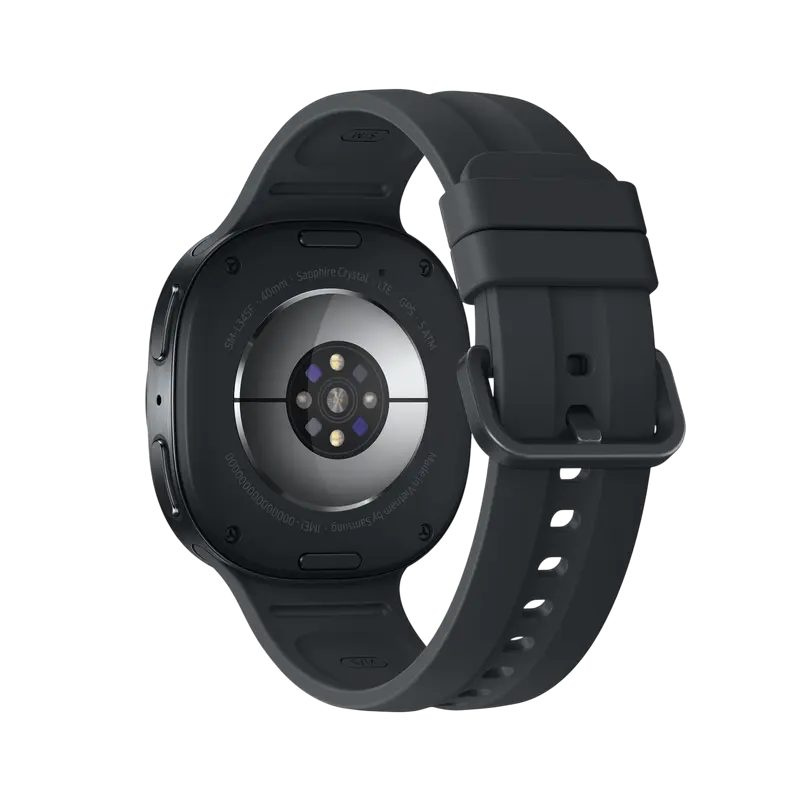 Ceas inteligent Samsung Galaxy Watch9 40 mm Negru, vedere posterioară