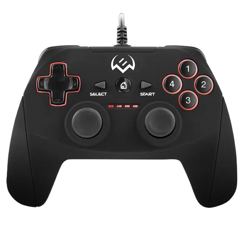 Gamepad SVEN GC-750, 4 axes, D-Pad, 2 mini joysticks, 11 buttons, Vibration feedback, Soft-touch coa