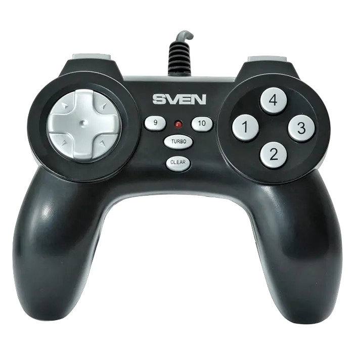 Gamepad SVEN Scout, 2 axes, D-Pad,12 buttons, Turbo function, 1.8m, USB, Black