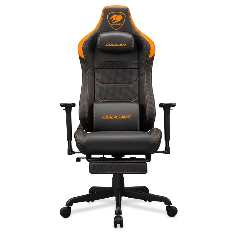 Gaming Chair Cougar Armor EVO S Black/Orange, User max load up to 120kg / height 145-180cm, Retracta