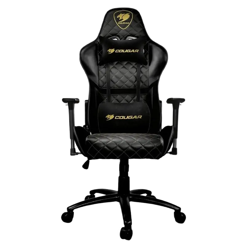 Gaming Chair Cougar ARMOR ONE Royal Black/Gold, User max load up to 120kg / height 145-180cm