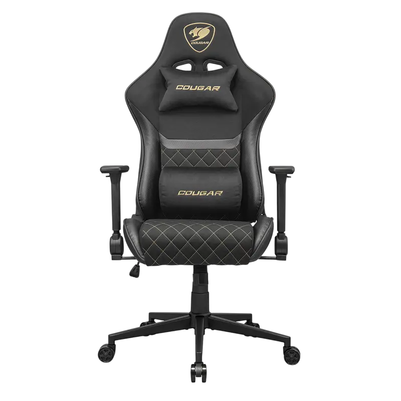 Gaming Chair Cougar Armor One V2 GOLD F Black/Gold, User max load up to 120kg / height 145-180cm