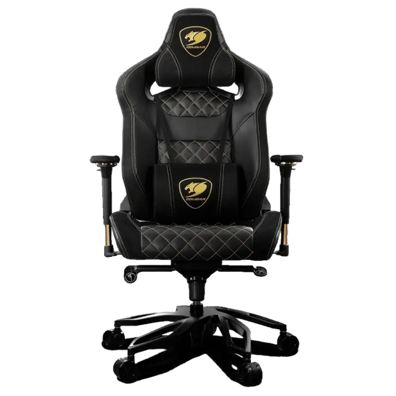 Gaming Chair Cougar ARMOR TITAN PRO Royal Black/Gold, User max load up to 160kg / height 160-195cm
