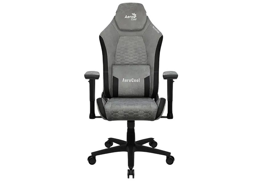 Gaming Chair AeroCool Crown AeroSuede Stone Grey, User max load up to 150kg / height 170-190cm