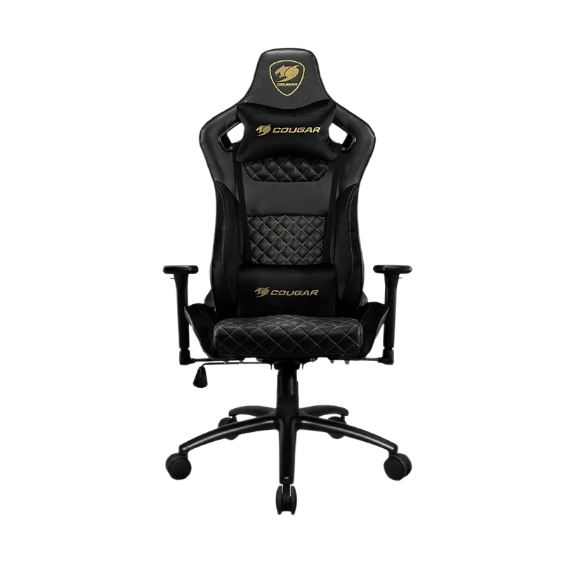 Gaming Chair Cougar EXPLORE S Royal Black/Gold, User max load up to 120kg / height 155-190cm