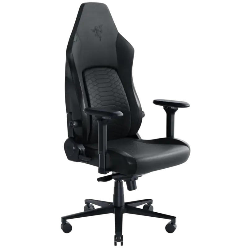 Scaun gaming Razer Iskur V2 Negru, piele PU, cotiere 4D, detaliu interfață