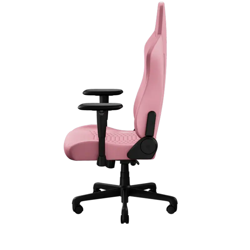 Scaun gaming Razer Iskur V2 X Quartz, textil, roz, vedere posterioară