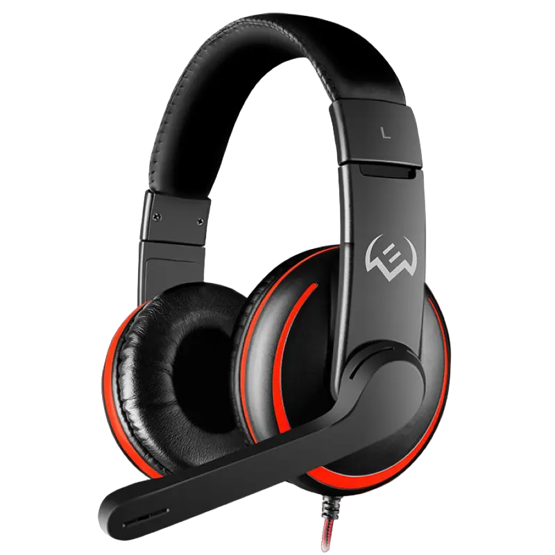 Gaming Headset SVEN AP-G007MV, 40mm drivers, 20-20kHz, 32 Ohm, 108dB, 201g, 1.8m, 2x3.5mm, Black/Red