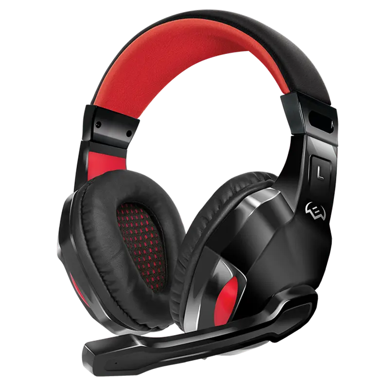 Gaming Headset SVEN AP-G857MV, 40mm drivers, 20-20kHz, 32 Ohm, 105dB, 340g, 2.2m, 2x3.5mm, Black/Red