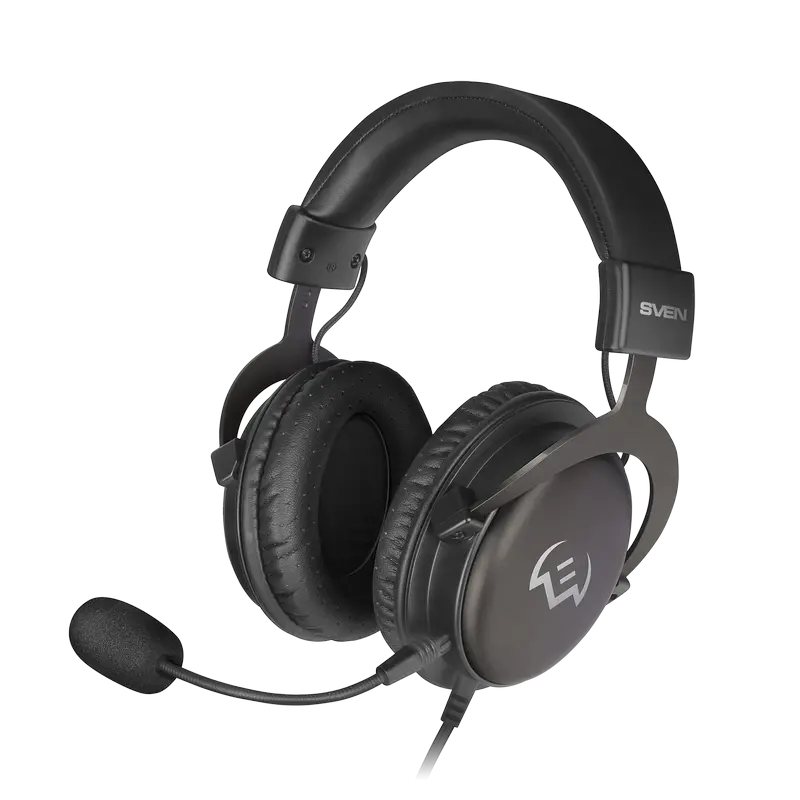 Gaming Headset SVEN AP-G999MV, 50mm drivers, 20-20000Hz, 16 Ohm, 98dB, 300g., 3.5mm(4pin), Black