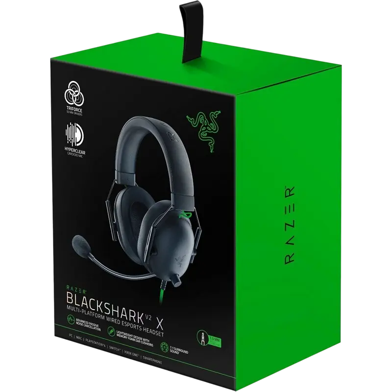 Casti Gaming Razer BlackShark V2 X Negru cu Microfon Detasabil, detaliu interfață
