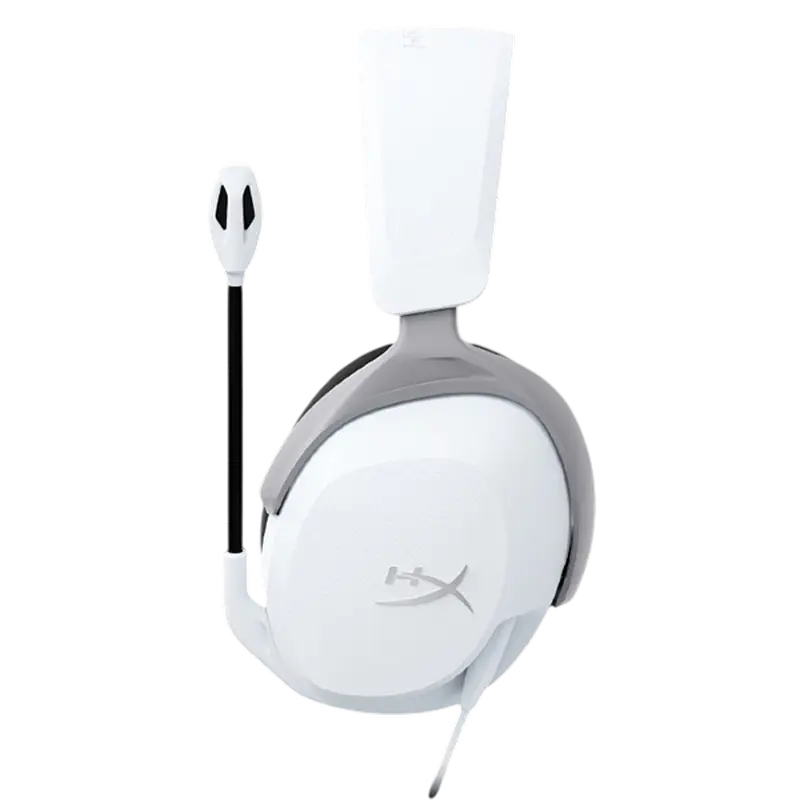 Căști gaming HyperX CloudX Stinger 2 Core pentru Xbox albe, vedere posterioară