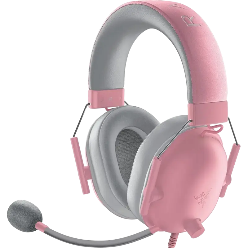 Casti gaming Razer BlackShark V2 X pentru Xbox, roz, jack 3.5mm