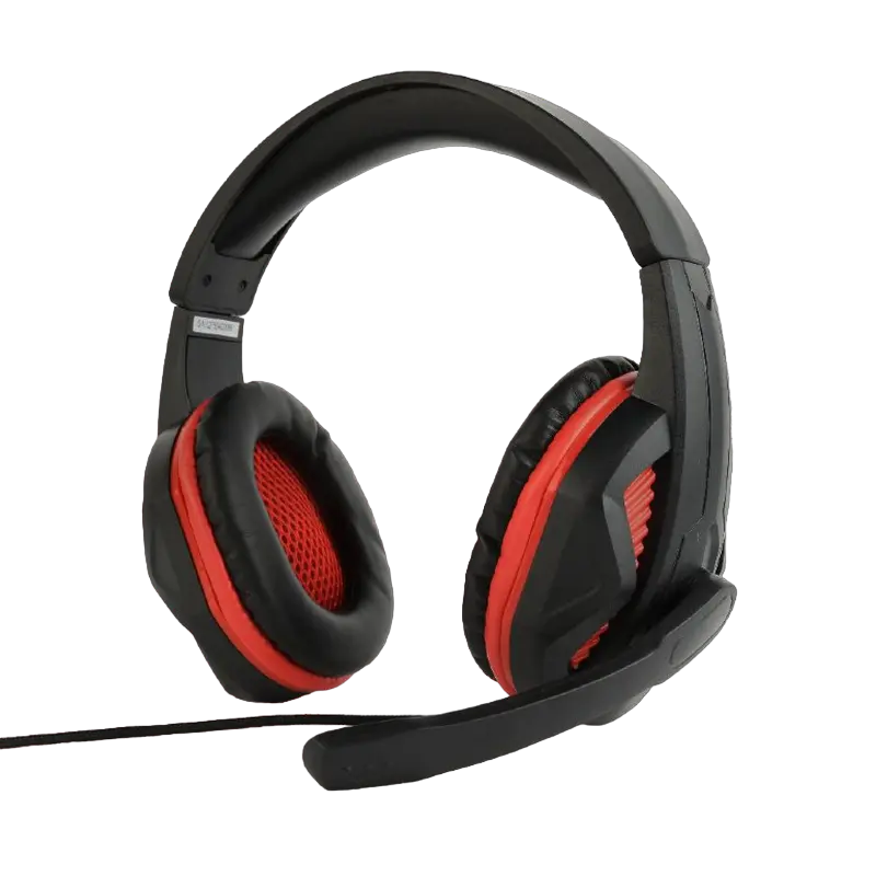 Gembird Gaming Headset GMB GHS-03, 40mm driver, 20-20000Hz, 32 Ohm, 95 db, 0.250g, 3.5mm, Black/Red