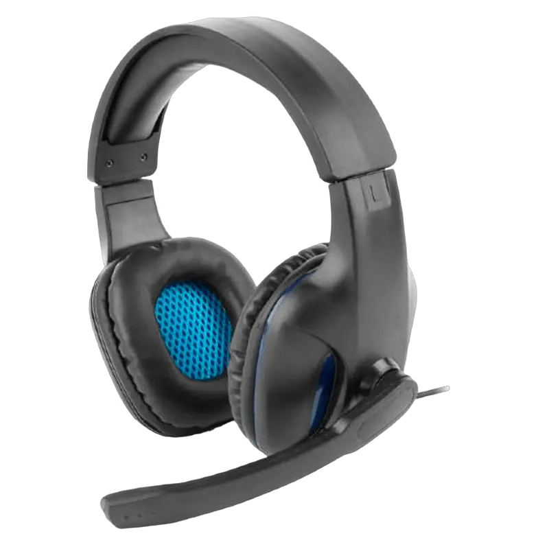 Gembird Gaming Headset GMB GHS-04, 40mm driver, 20-20000Hz, 32 Ohm, 95 db, 0.250g, 3.5mm, Black/Blue
