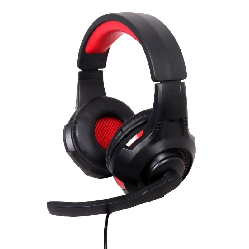 Gembird Gaming Headset GMB GHS-U-5.1-01, 40mm driver, 20-20k0Hz, 32 Ohm, 103 db,Virtual 5.1, USB, Black/Red