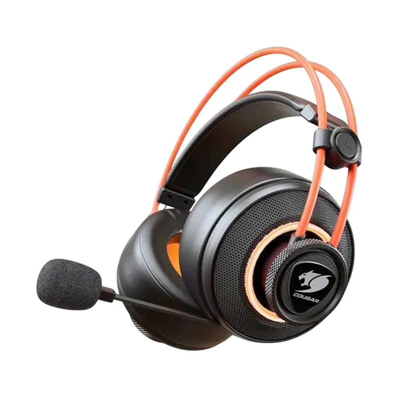 Gaming Headset Cougar Immersa Ti, 40mm driver, 20Hz-20KHz, 32 Ohm, 97dB, 387g,, 3.5mm, Black/Orange