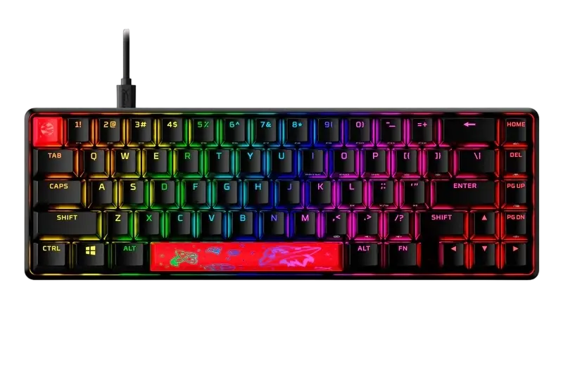 Gaming Keyboard HyperX Alloy Origins 65, Mechanical, 65% form factor, Linear SW, PBT keycaps, Alumin