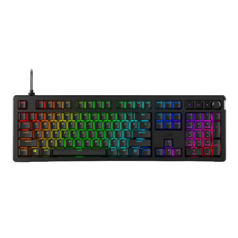 Gaming Keyboard HyperX Alloy Rise, Mechanical, Hot-swappable SW, Linear SW, PBT Keycaps, Magnetic to