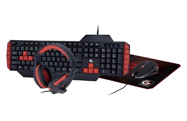 Gaming Keyboard & Mouse & Mouse Pad & Headset Gembird GGS-UMG4-02, US Layout, USB/3.5mm