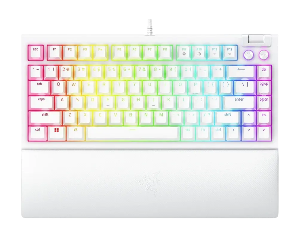 Gaming Keyboard Razer BlackWidow V4 75% Hot-Swappable US Layout White
