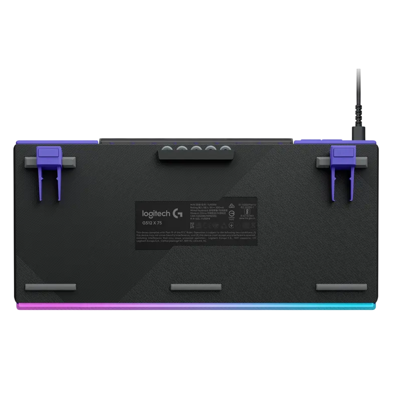 Tastatura gaming Logitech G512 X 75 Wired, switch tactile, neagra, vedere alternativă