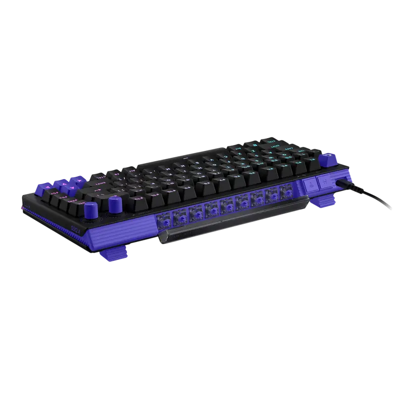 Tastatura gaming Logitech G512 X 75 Wired, switch tactile, neagra, detaliu interfață