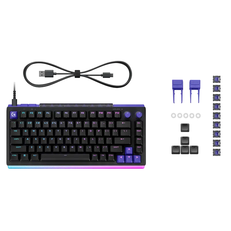 Tastatura gaming Logitech G512 X 75 Wired, switch tactile, neagra, imagine suplimentară 7