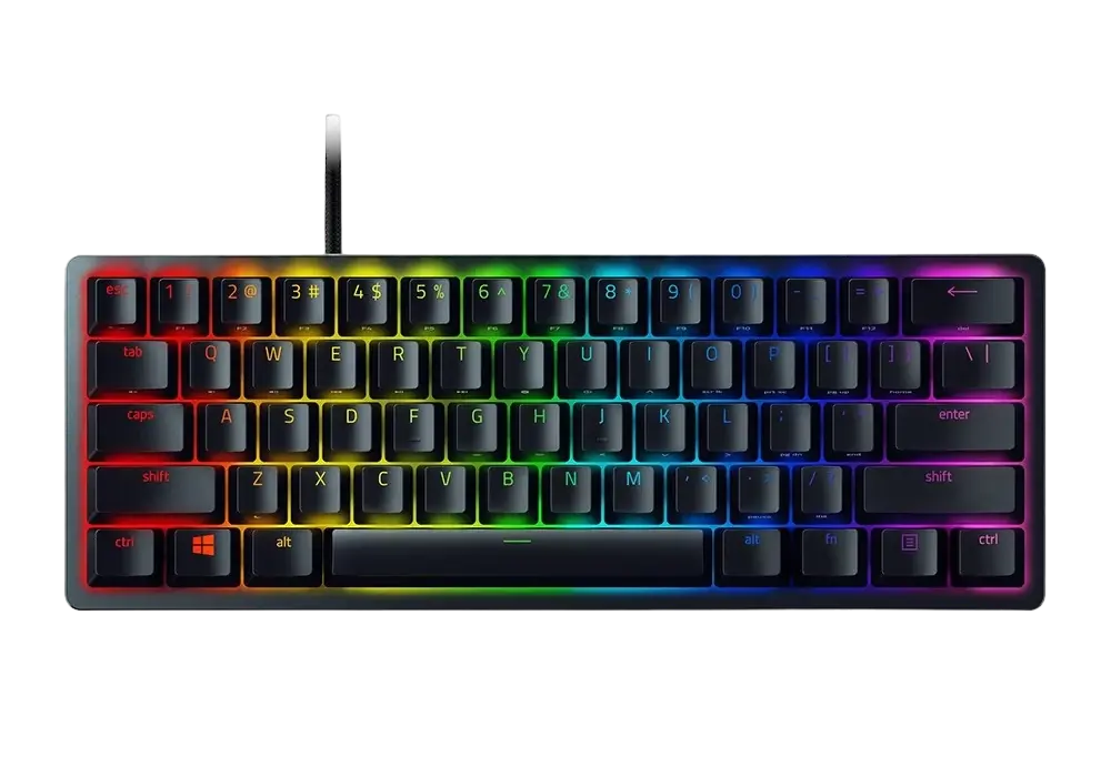 Gaming Keyboard Razer Huntsman Mini, Mechanical, 60% Form Factor, Optical Clicky SW, Aluminum, Doubl