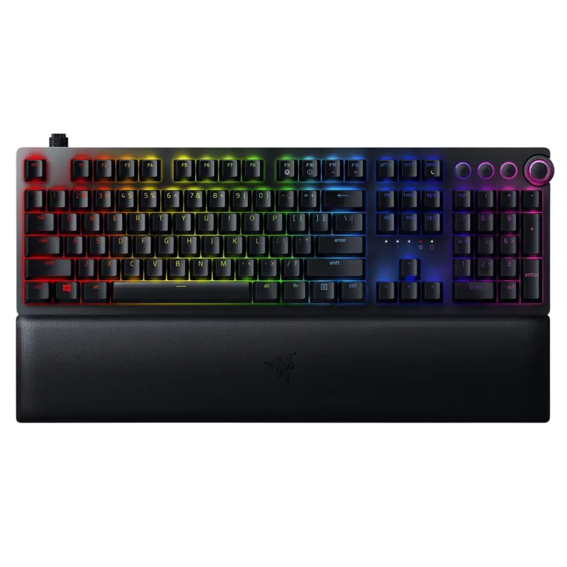 Gaming Keyboard Razer Huntsman V2 Analog, Mechanical, An.Opt.SW, Aluminum top, Macro, Media Cantrol