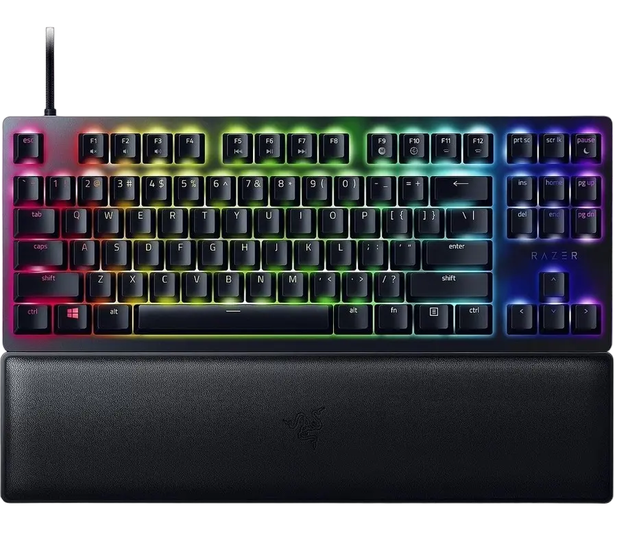 Gaming Keyboard Razer Huntsman V2, TLK, Mechanical, Optical Clicky SW, Aluminum top, Macro, Wrist Re