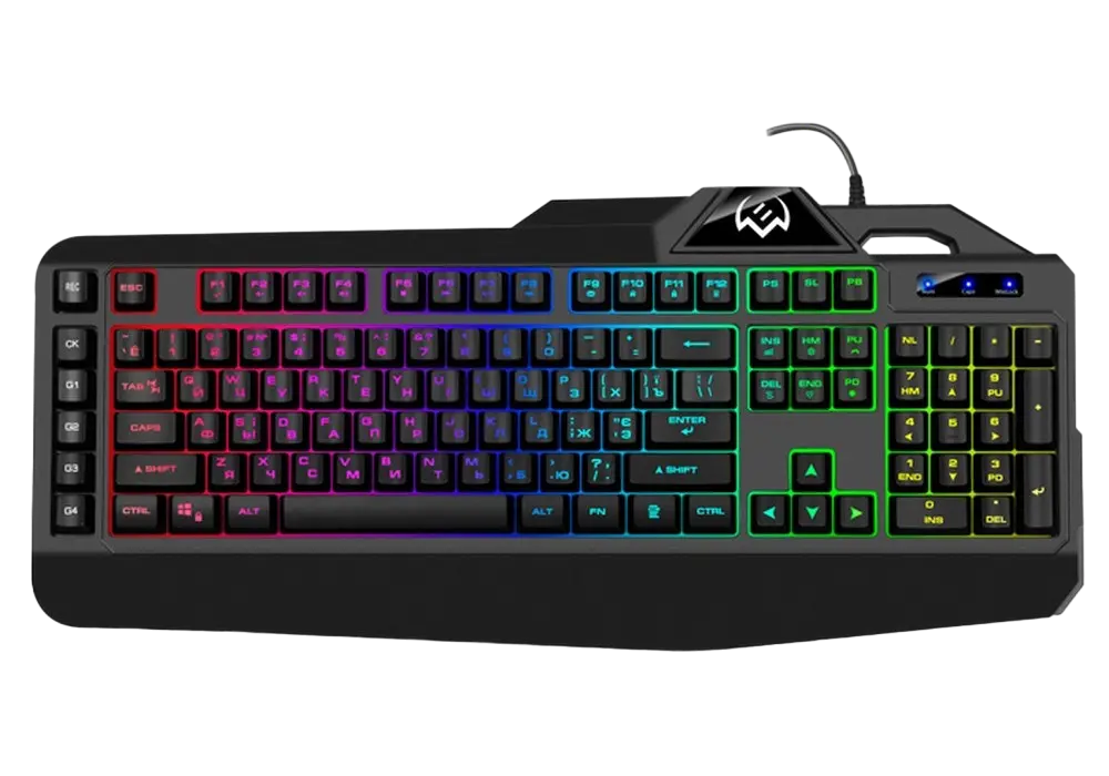 Gaming Keyboard SVEN KB-G8600, Fn keys, G Keys, Programmable, WinLock, RGB, 1.8m, USB, EN/RU, Black