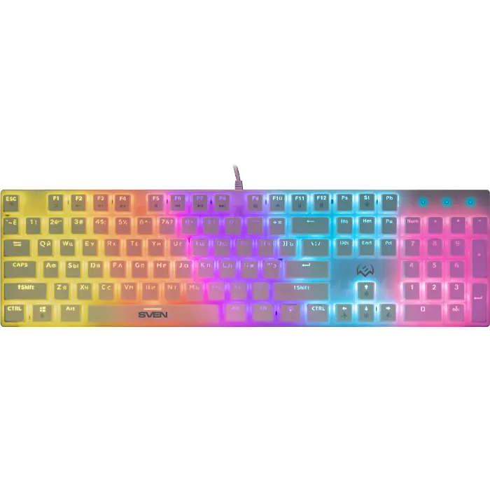 Gaming Keyboard SVEN KB-G9200, Mechanical, Red SW, Fn keys, Win Lock, Anti-Ghosting, Backlight, 1.8m