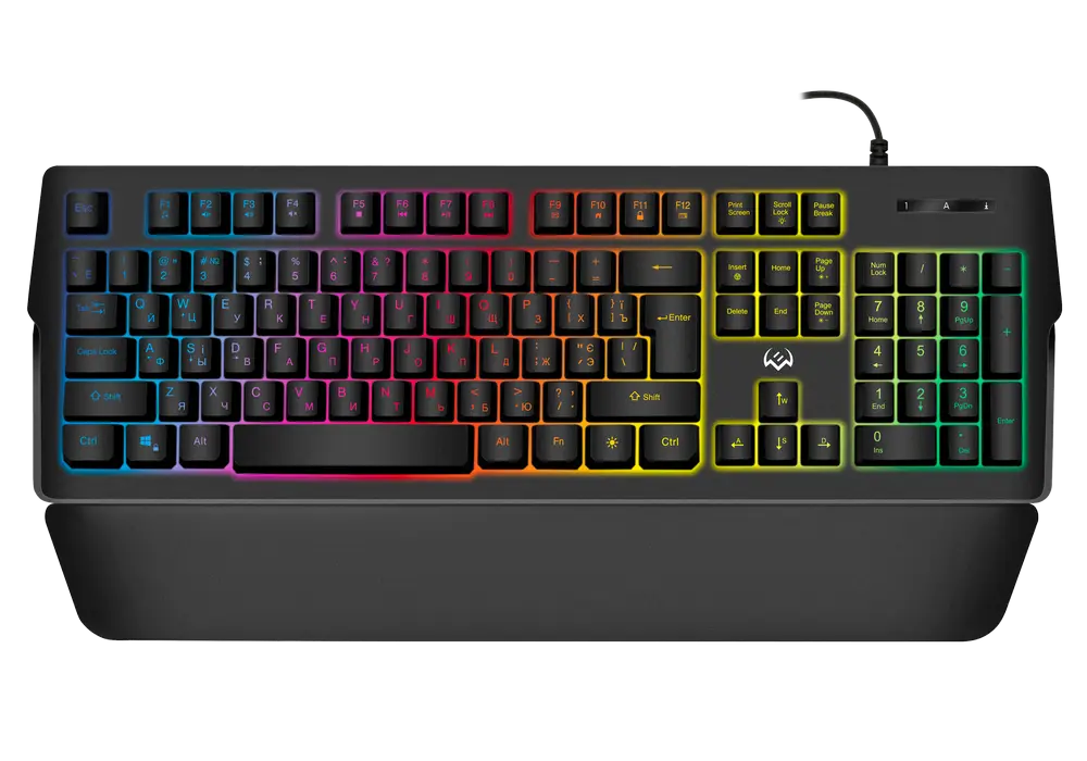 Gaming Keyboard SVEN KB-G9400, Fn keys, Programmable, Win Lock, Wrist rest, RGB, 1.8m, USB, EN/RU, B