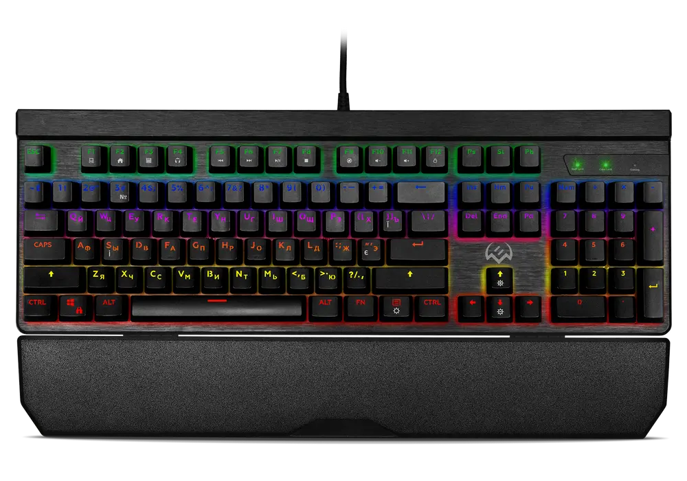 Gaming Keyboard SVEN KB-G9500, Mechanical, Blue SW, Fn keys, Programmable, Win Lock, Wrist rest, RGB