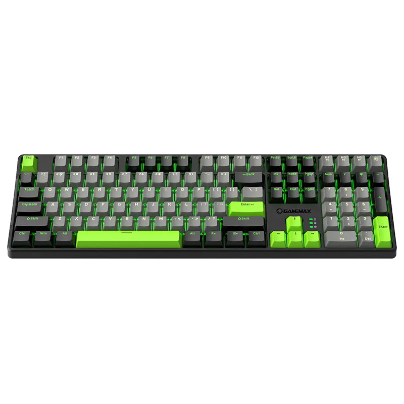 Gaming Keyboard Gamemax Rampage X2, Mechanical, 60M, Media Controls, PBT key caps, FN keys, Backlit