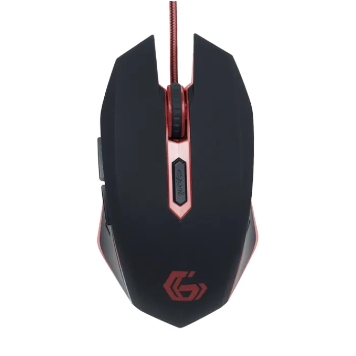 Gembird Gaming Mouse GMB MUSG-001-R, Optical, 600-2400 dpi, 6 buttons, Backlight, Black-Red, USB