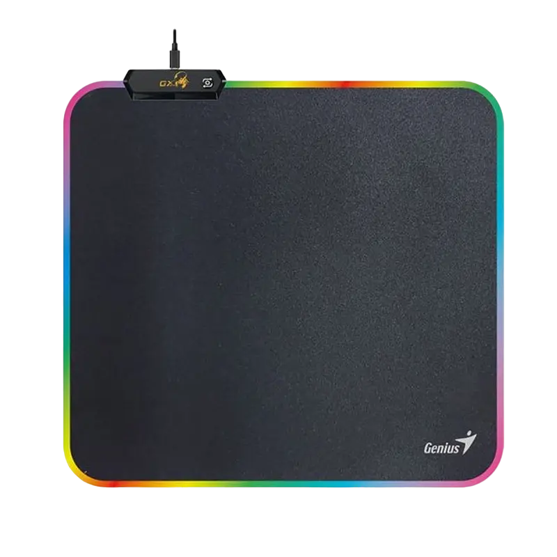 Gaming Mouse Pad Genius G-Pad 260S RGB, 260 x 240 x 2.5mm, Non-Slip rubber base, RGB 10 mode, 1.8m