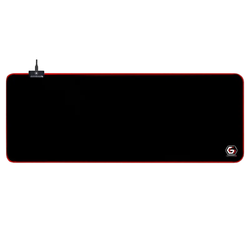 Gembird Gaming Mouse Pad GMB MP-GAMELED-L, 800 × 300 × 4mm, Natural rubber foam + Fabric, RGB, Black