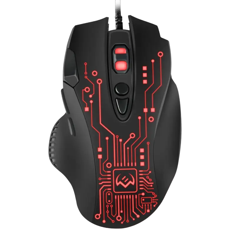 Gaming Mouse SVEN RX-G715, 800-3200 dpi, 8 buttons, 136g., Ergonomic, Silent, Soft Touch, Backlight