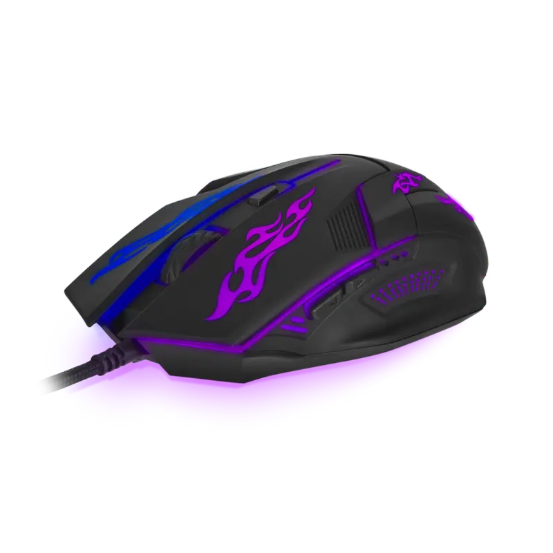 Mouse gaming SVEN RX-G720, cu fir, 3200 DPI, 6 butoane, iluminare RGB, Negru, imagine suplimentară 11