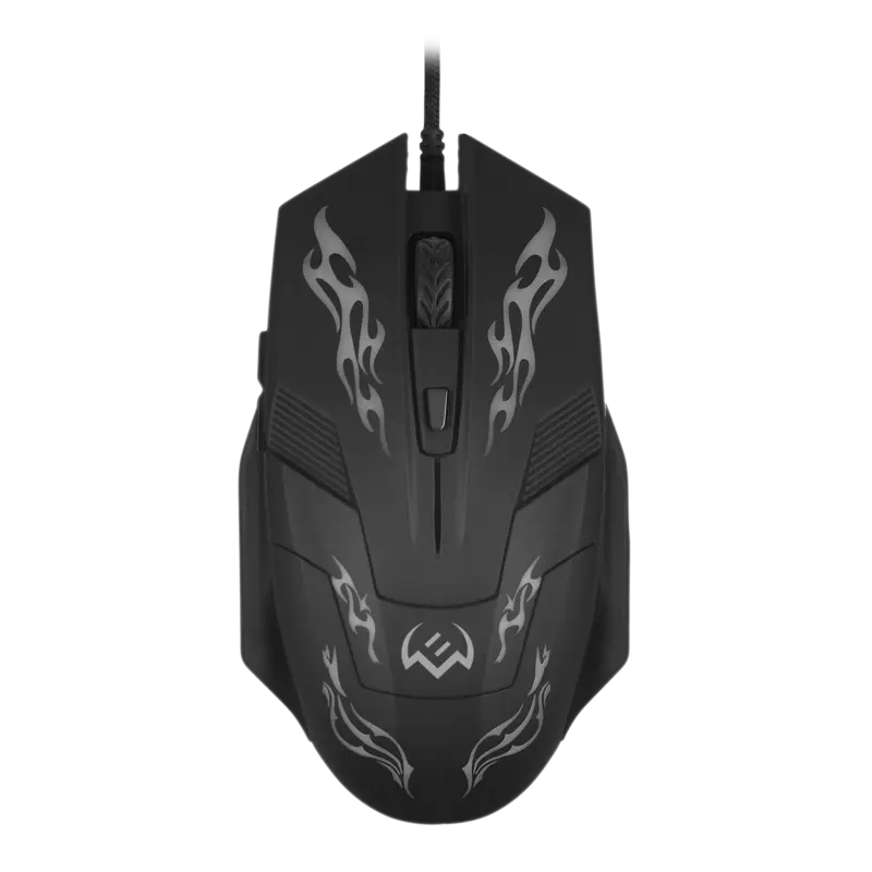 Mouse gaming SVEN RX-G720, cu fir, 3200 DPI, 6 butoane, iluminare RGB, Negru, detaliu interfață
