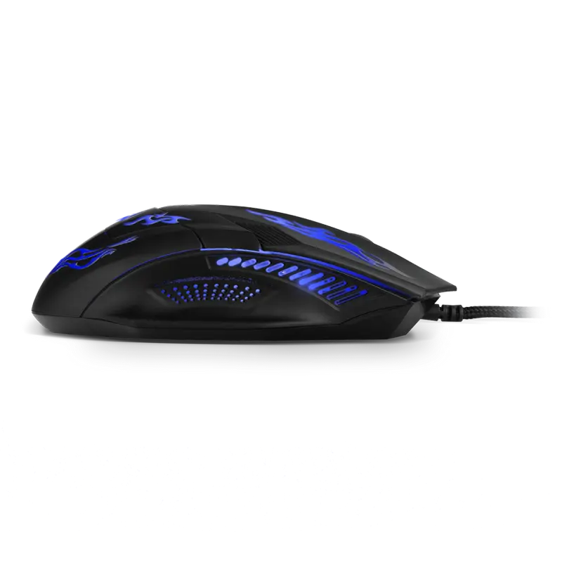 Mouse gaming SVEN RX-G720, cu fir, 3200 DPI, 6 butoane, iluminare RGB, Negru, ambalaj