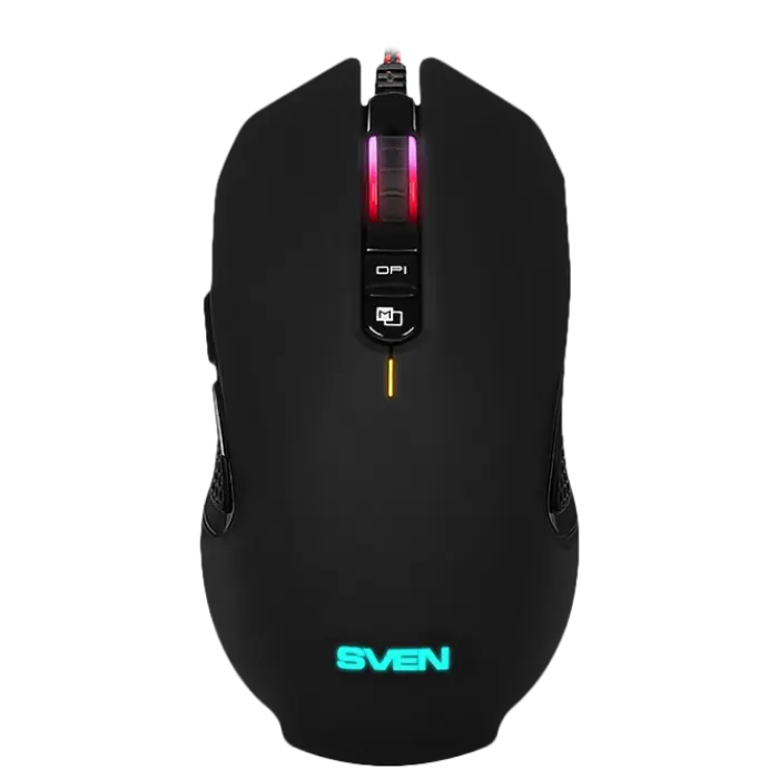 Gaming Mouse SVEN RX-G955, 600-4000 dpi, 8 buttons, 148g., Ambidextrous, Programmable, Built-in memo