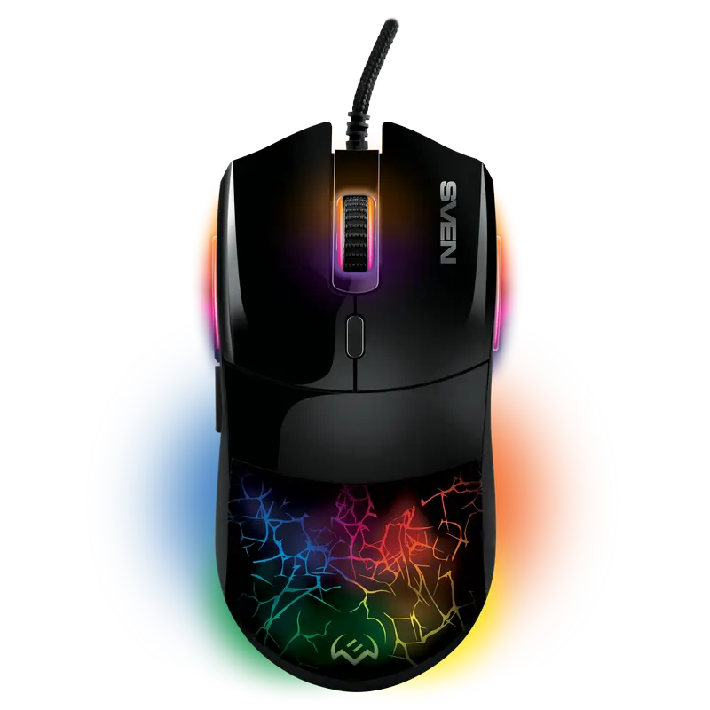 Gaming Mouse SVEN RX-G995, 1000-16000 dpi, 5 buttons, 135g., Ambidextrous, Programmable, Built-in me