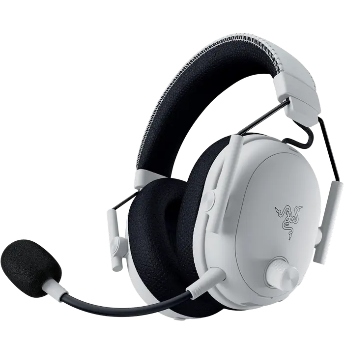 Casti gaming Razer BlackShark V3 Pro Wireless ANC albe