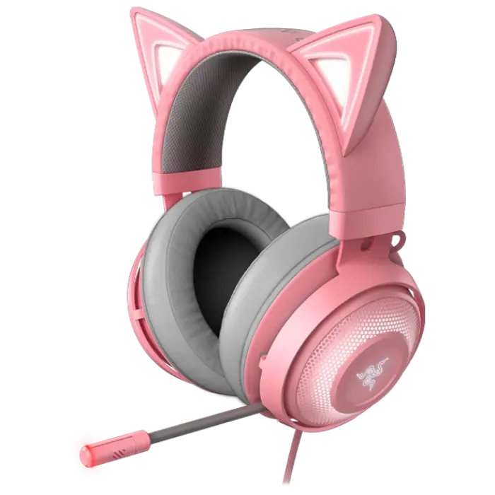 Gaming Wireless Headset Razer Kraken Kitty Edition, 40mm drivers, 20-20kHz, 32 Ohm, 96db, 298g. 50h