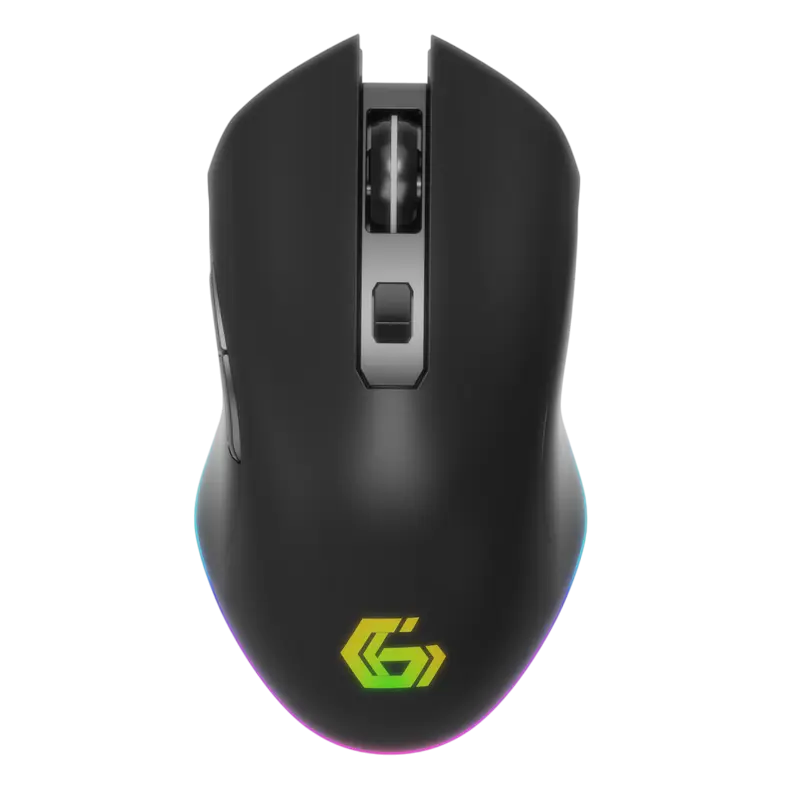 Gembird Gaming Wireless Mouse GMB MUSGW-6BL-02, 1600-3200 dpi, 6 buttons, RGB, 400mAh, 97g., Black